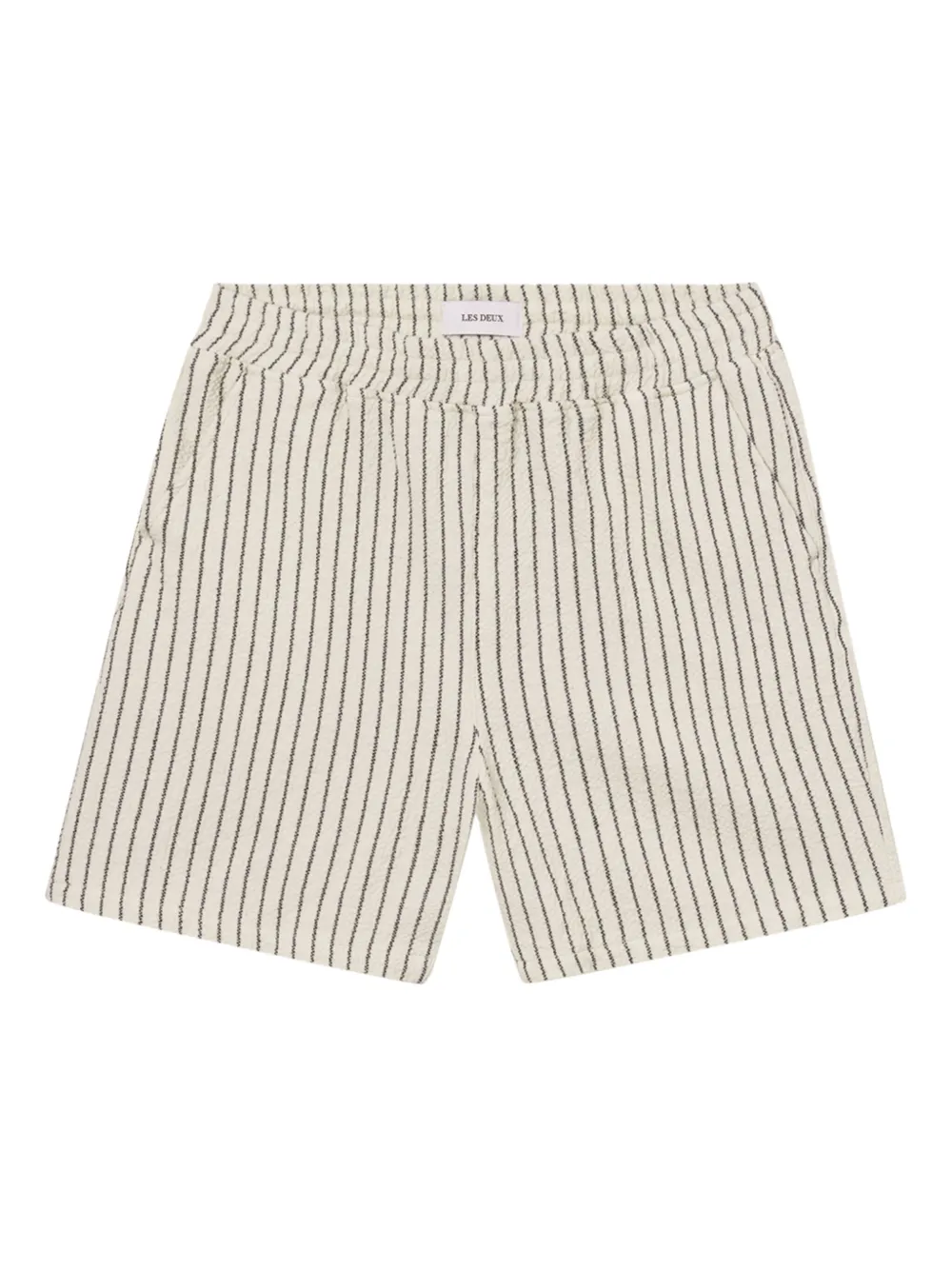 Les Deux pinstripe terry shorts | Pink | Image 1