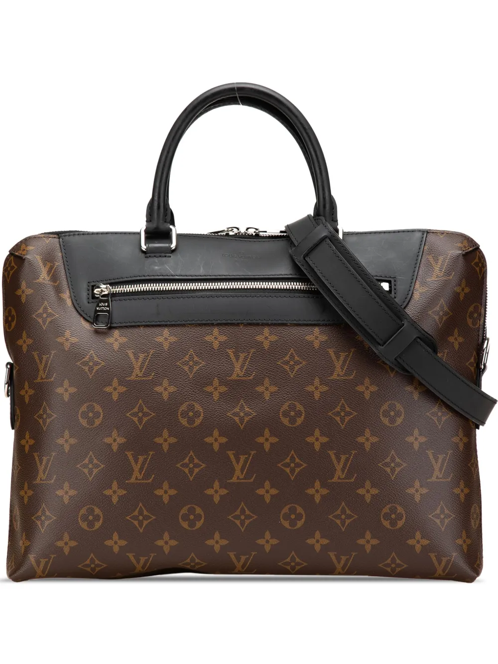Louis Vuitton Pre-Owned 2020 Monogram Macassar Porte Documents Jour business bag | Brown | Image 1