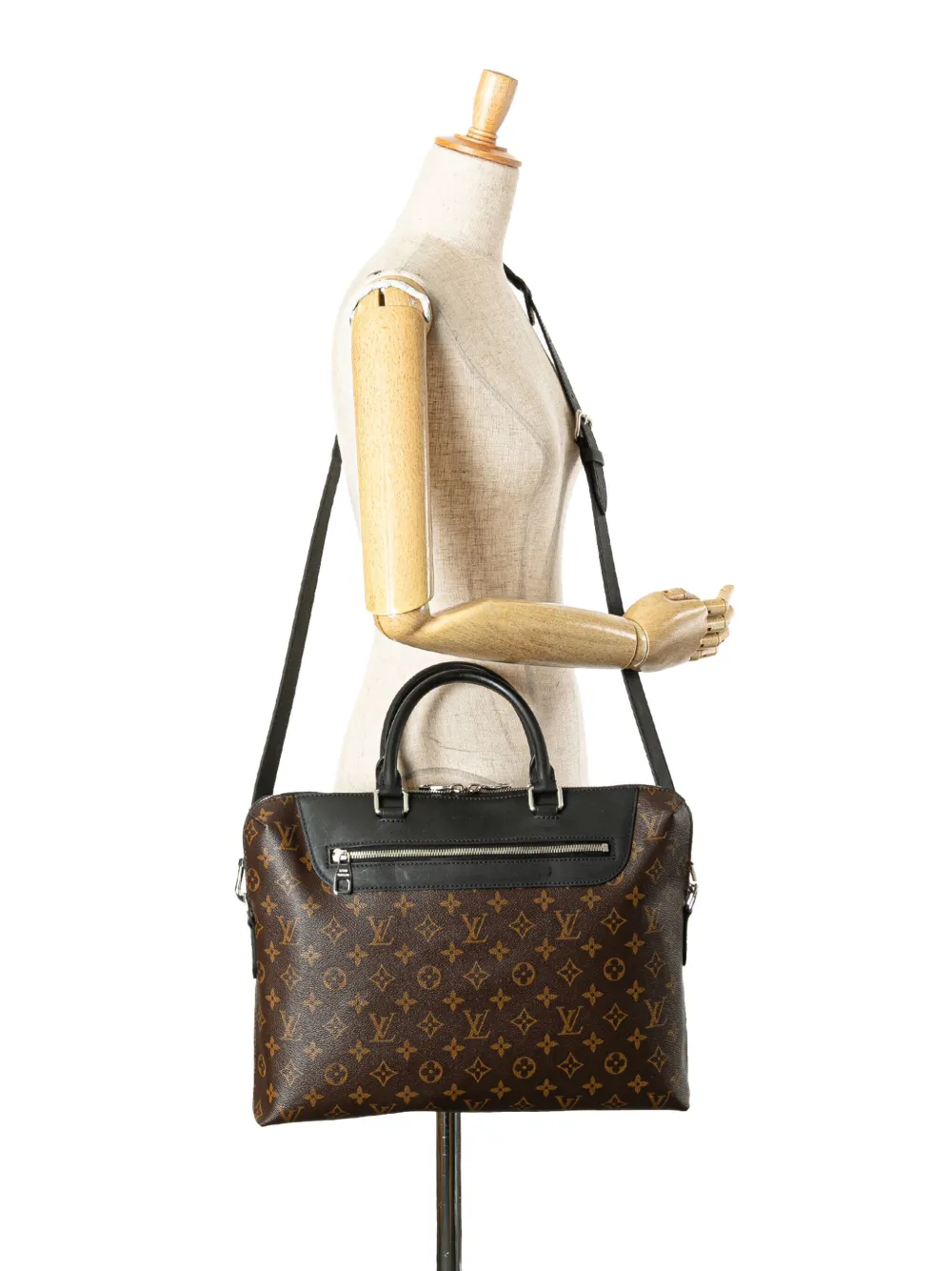 Louis Vuitton Pre-Owned 2020 Monogram Macassar Porte Documents Jour business bag | Pre-Owned | Image 2