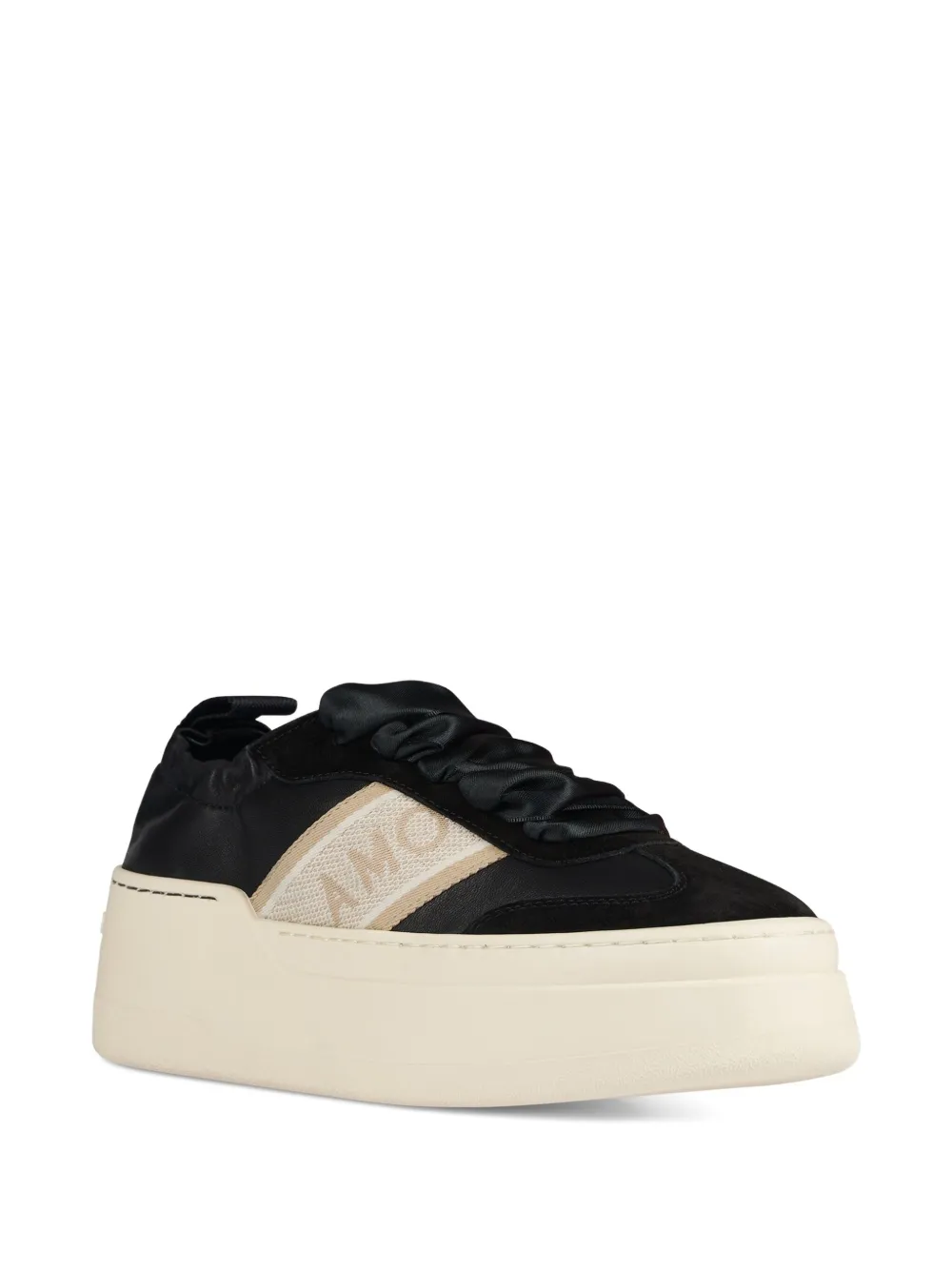 Ferragamo platform lace-up sneakers Black