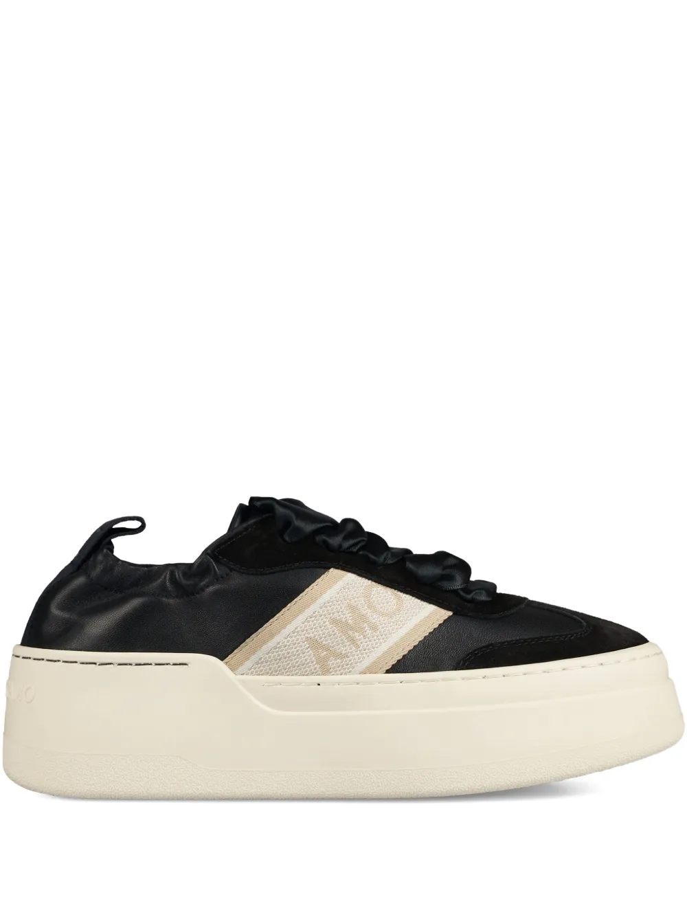 Ferragamo platform lace-up sneakers Black