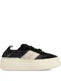 Ferragamo platform lace-up sneakers - Black