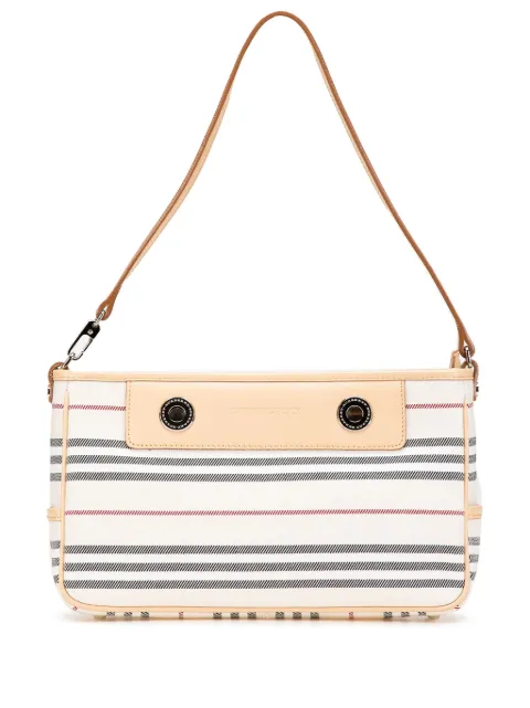 Burberry Pre-Owned bolsa de hombro de lona a rayas 2000-2017