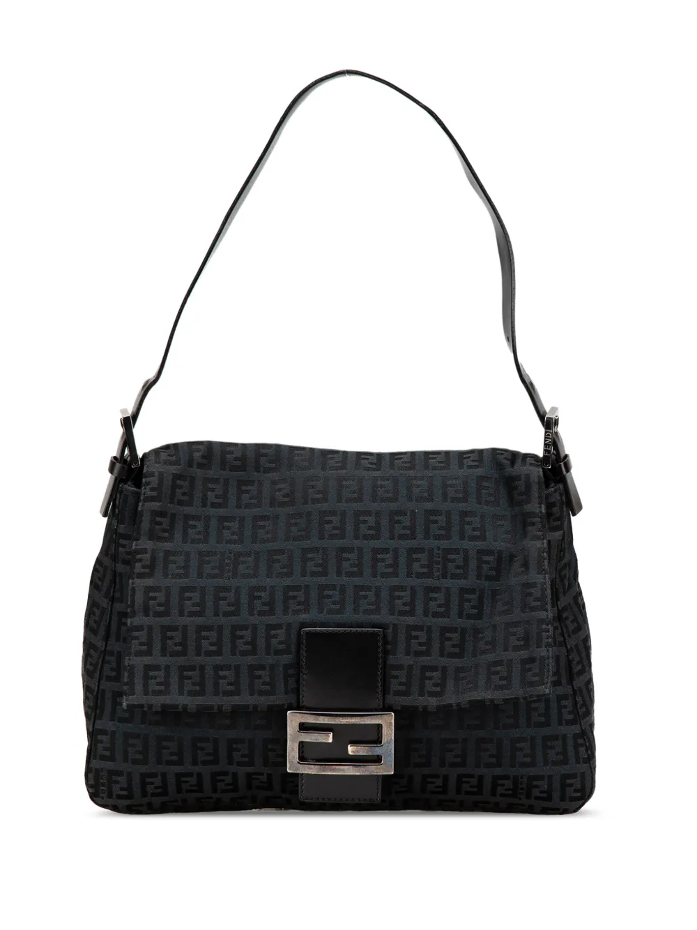 Fendi Pre-Owned 2000-2010 Zucchino Canvas Mamma Forever shoulder bag | Black | Image 1