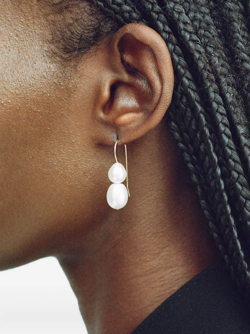 Sophie Buhai aretes Double con perla | Image 2