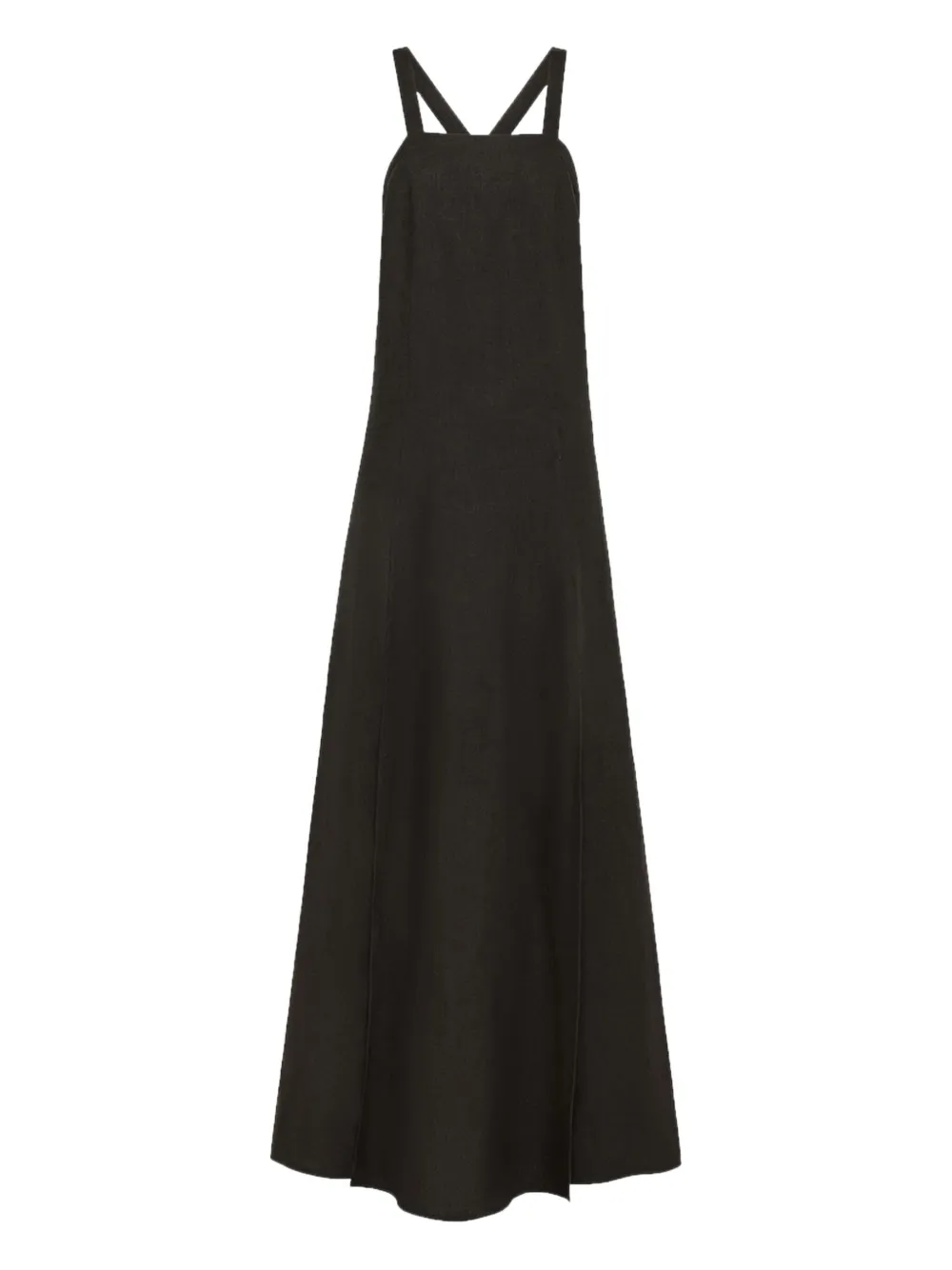 Forte Maxi-jurk met gekruiste bandjes Zwart