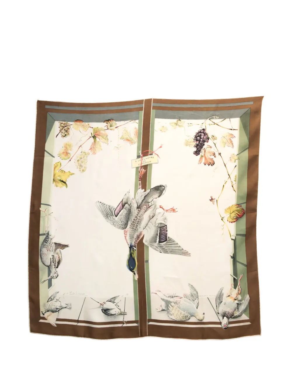 Hermès Pre-Owned 1959 A La Fenêtre Du Chasseur scarf | Brown | Image 1