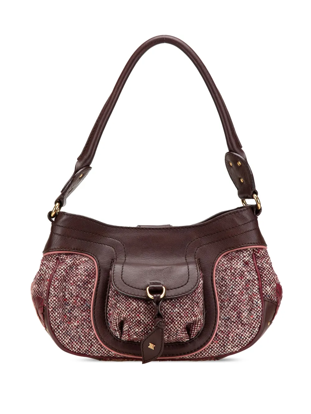 Céline Pre-Owned 2016 Tweed shoulder bag - レッド Céline Pre-Owned 2016 Tweed shoulder bag - レッド
