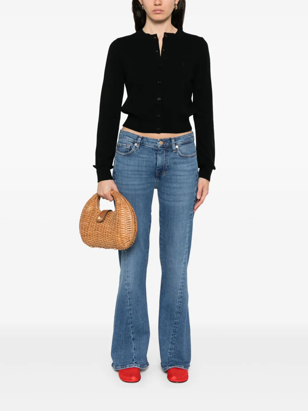 7 For All Mankind seam-detailing jeans - Blauw