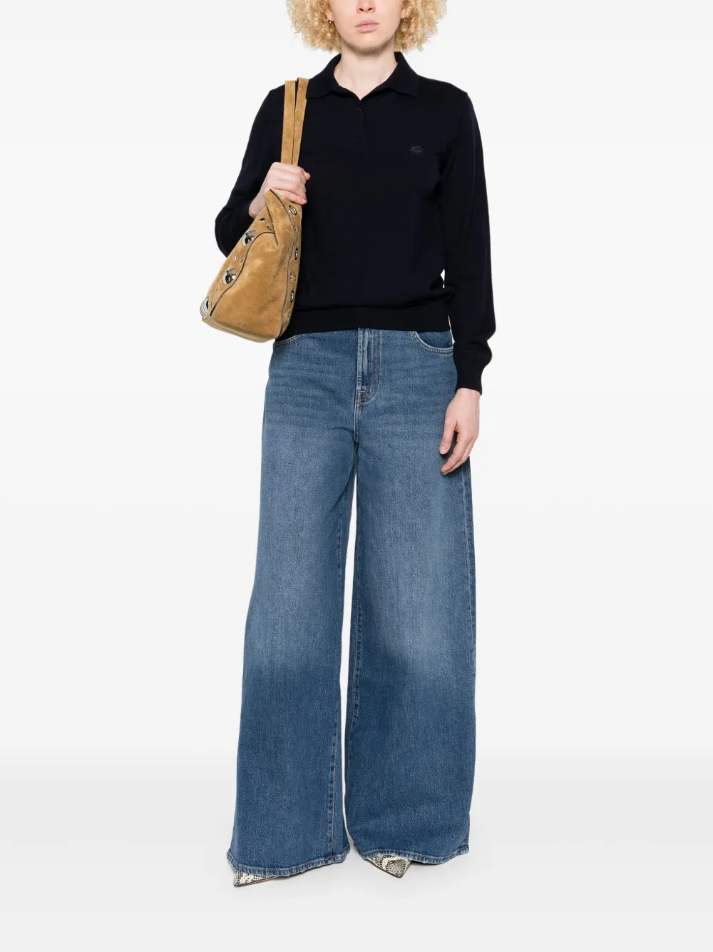 7 For All Mankind bleached-effect jeans - Blauw