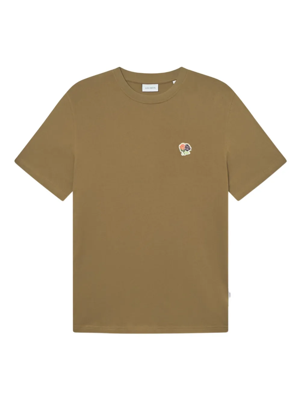 Les Deux Embroidered-detail T-shirt In Brown