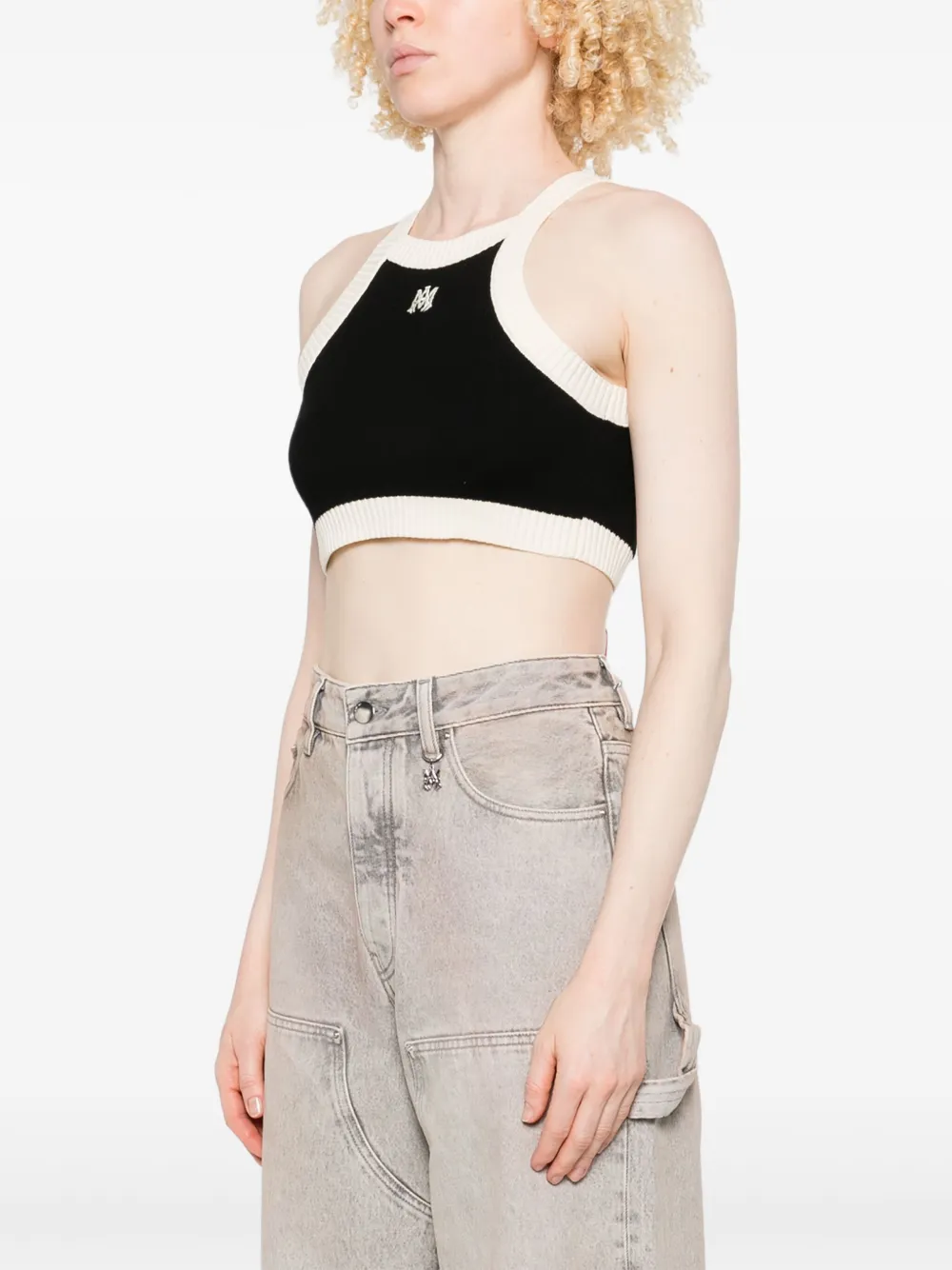 AMIRI Ma cropped tanktop Zwart