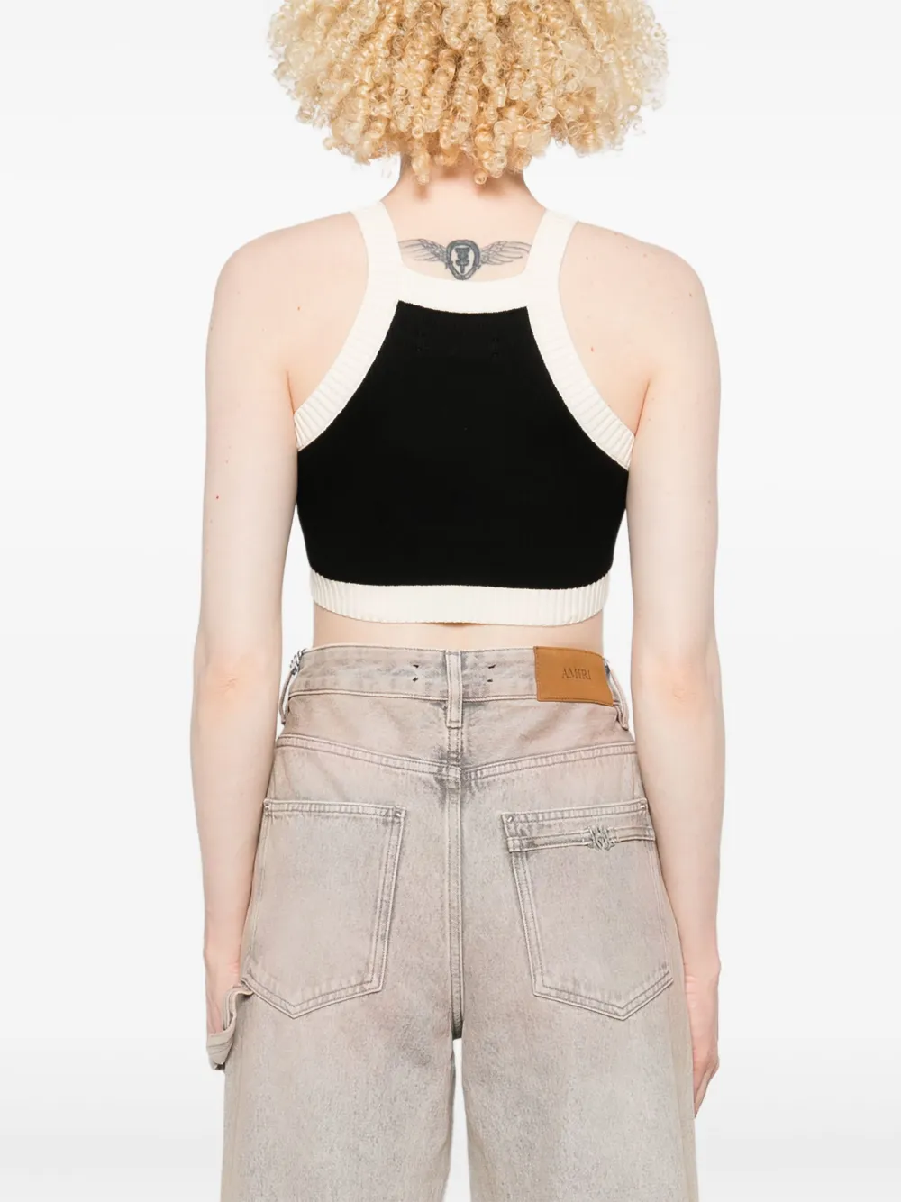 AMIRI Ma cropped tanktop Zwart
