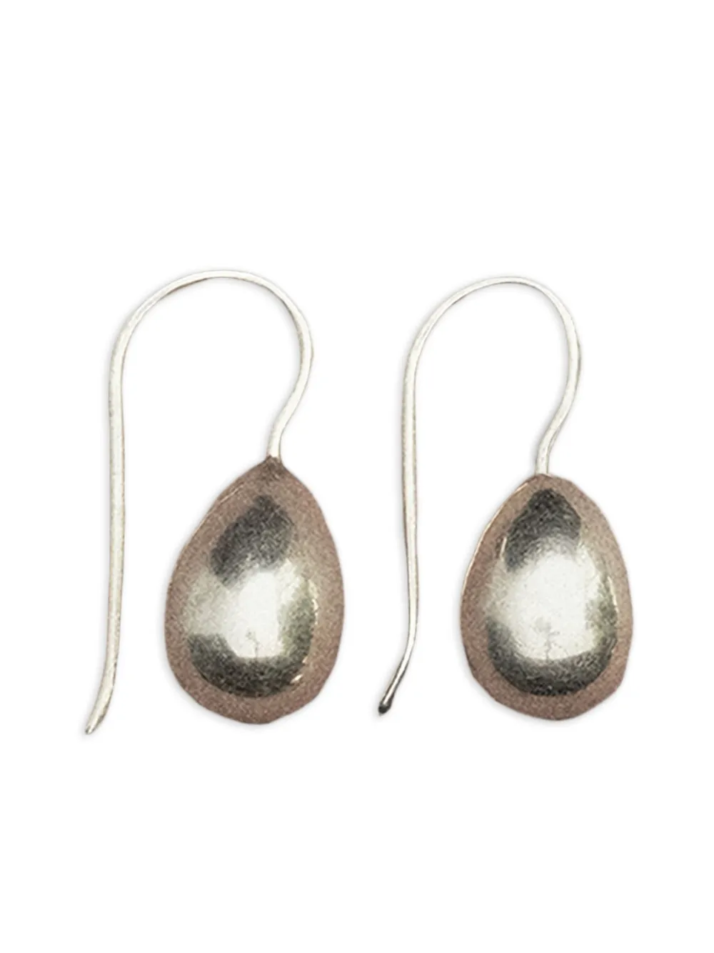 Sophie Buhai Petite Egg teardrop silver earrings - シルバートーン Sophie Buhai Petite Egg teardrop silver earrings - シルバートーン