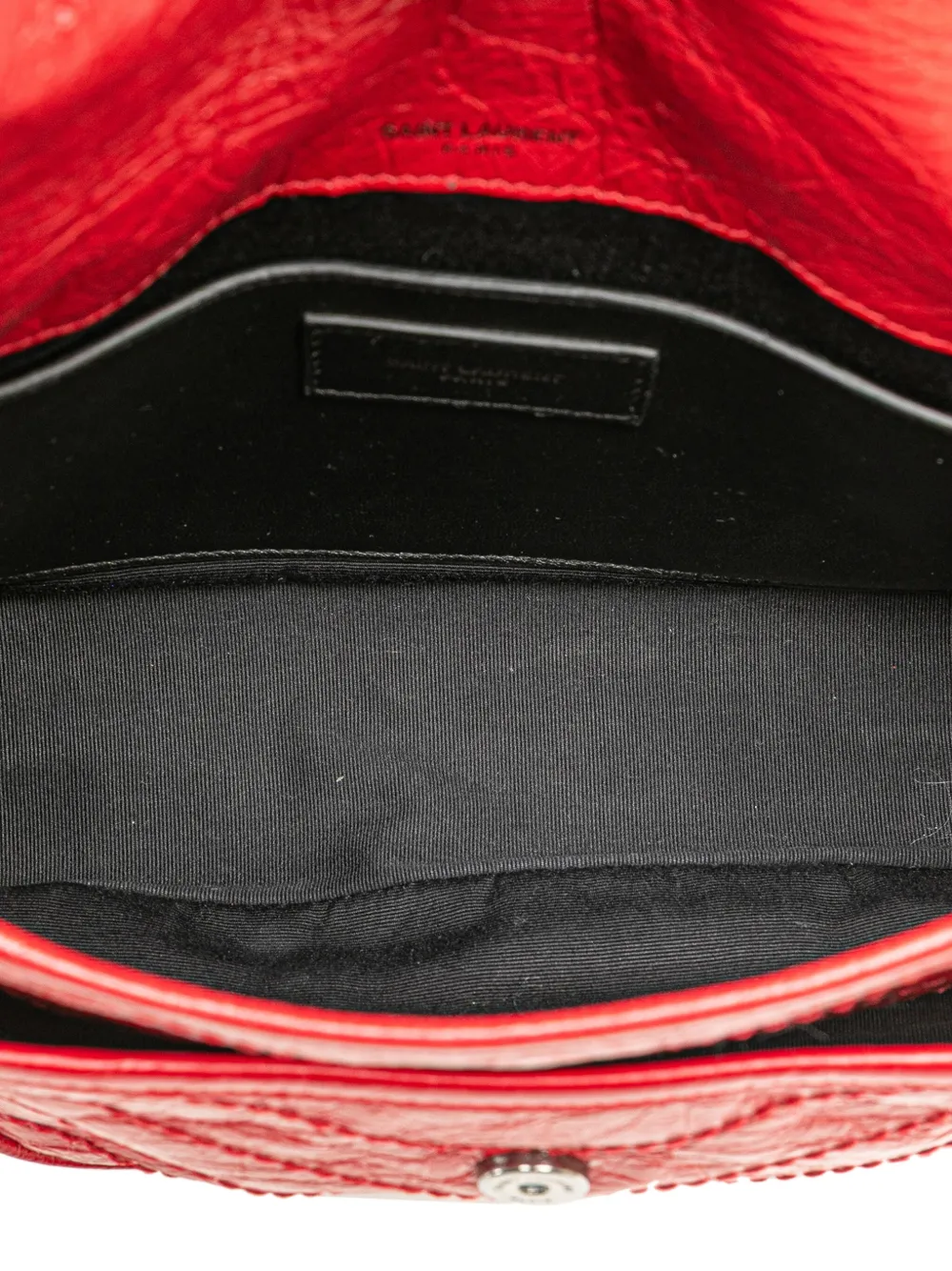 Pre-owned Saint Laurent 2018 Baby Crinkled Calfskin Monogram Niki Bag Shoulder Bag