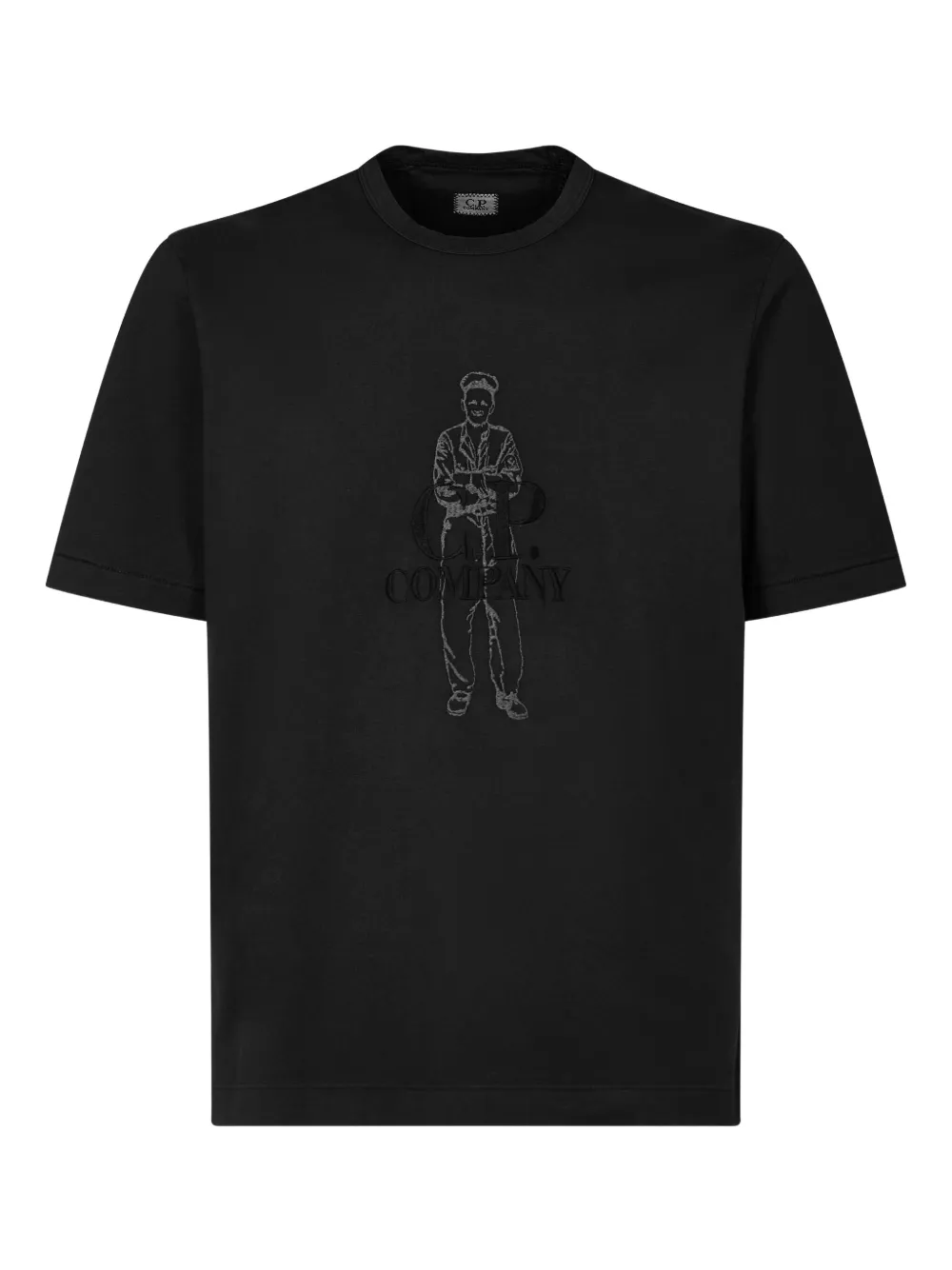 C.P. Company playera con logo bordado | negro | Image 1