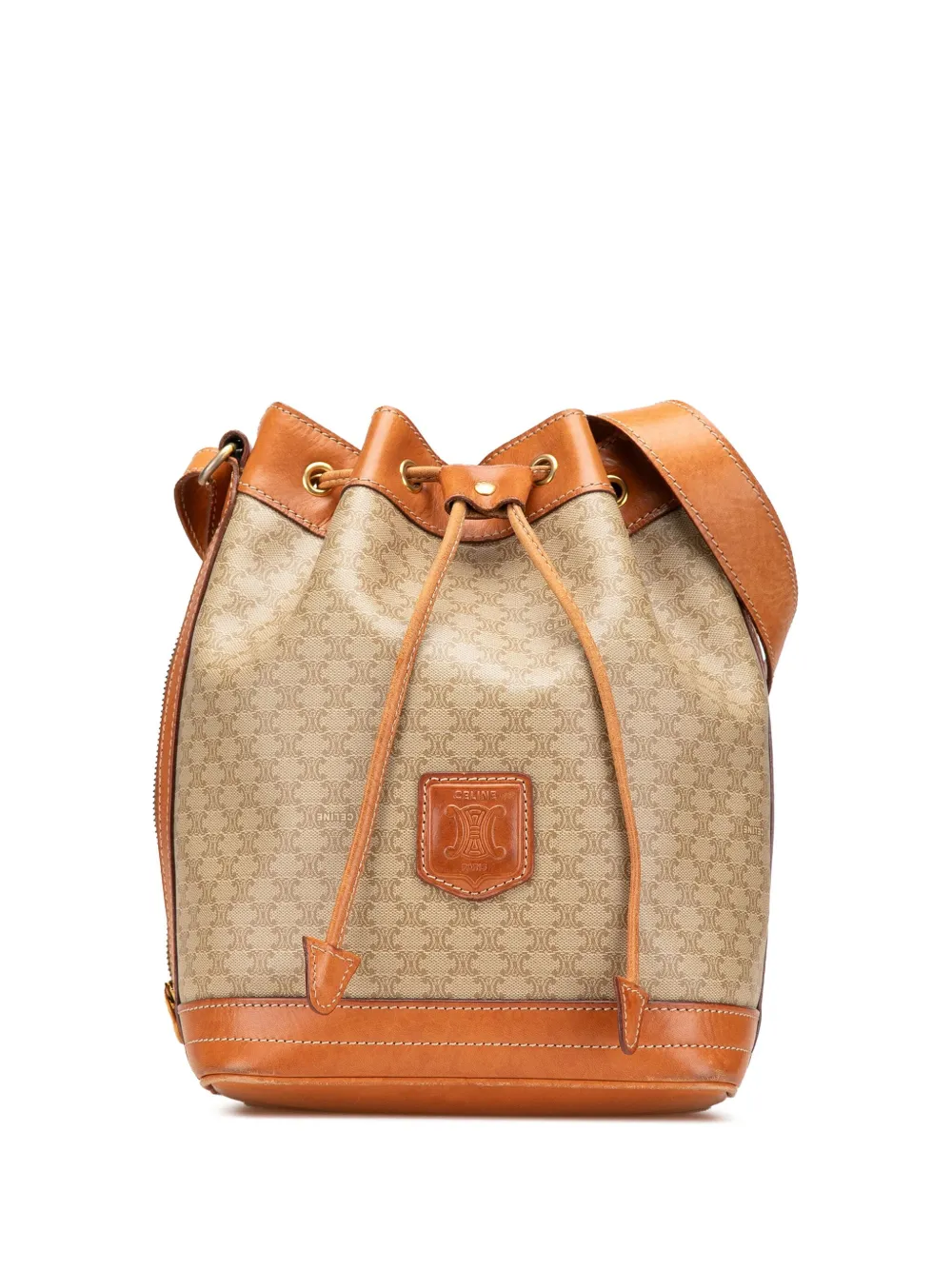Céline Pre-Owned 1993 Macadam Coated Canvas Drawstring bucket bag | marrón | Image 1