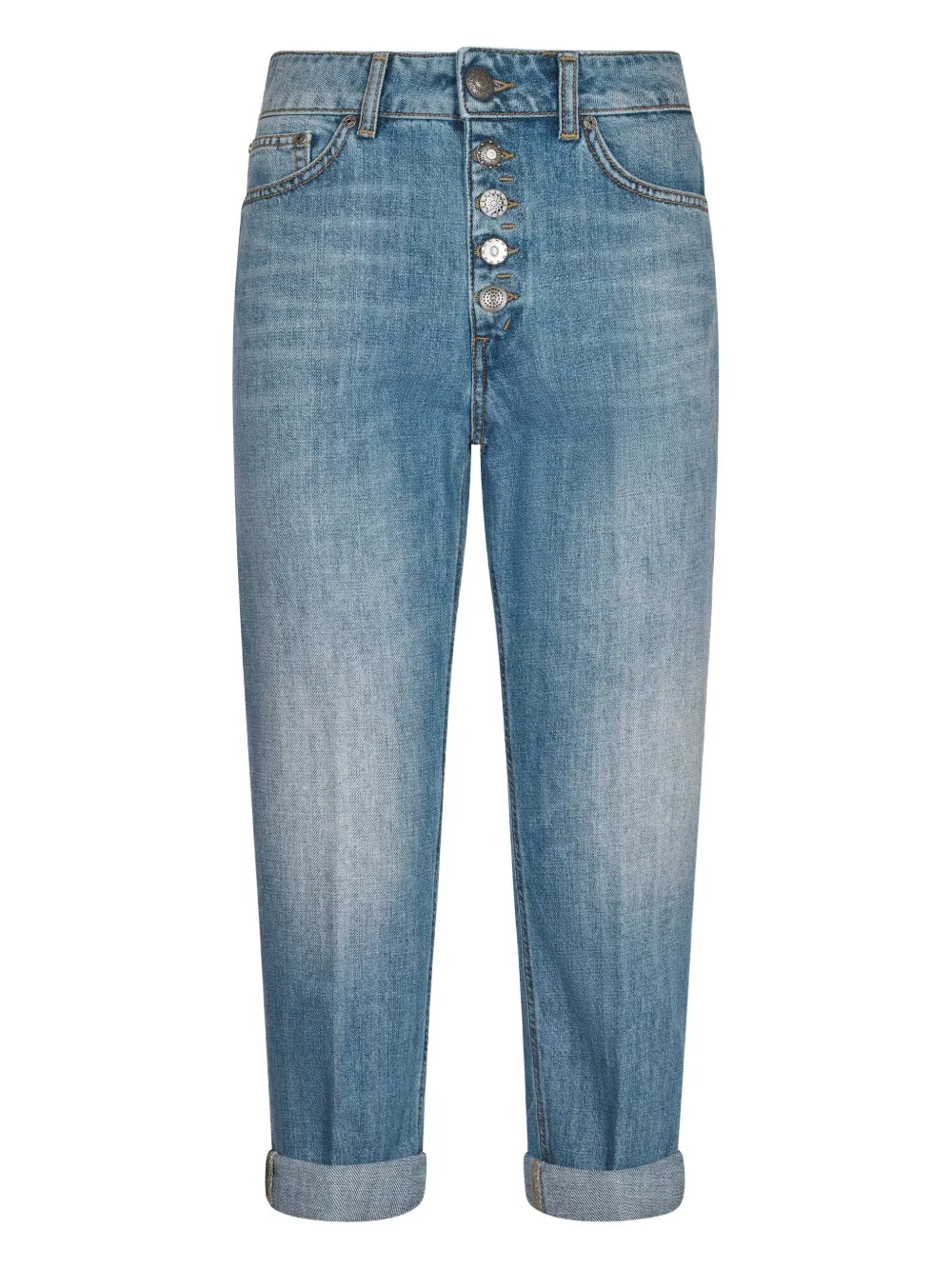 DONDUP button-fly rolled jeans | Blue | Image 1