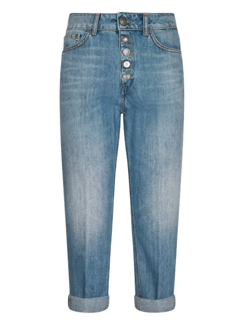 DONDUP button-fly rolled jeans