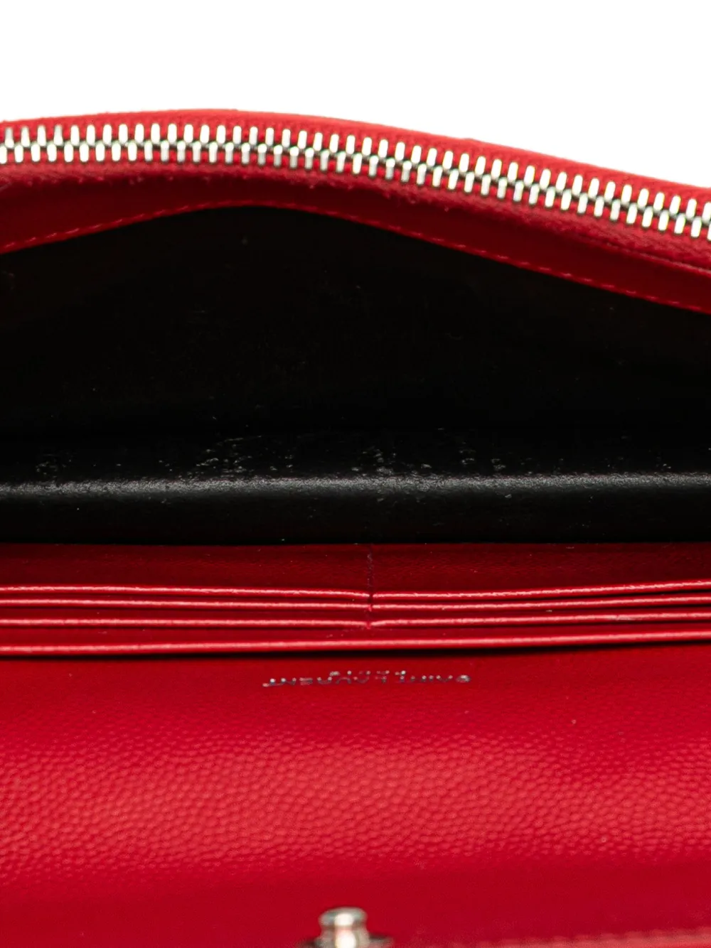 Pre-owned Saint Laurent 2018 Grain De Poudre Cassandre Envelope Wallet On Chain Crossbody Bag