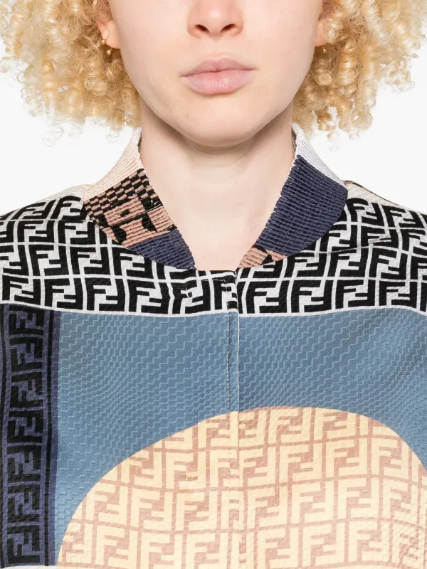 FENDI リバーシブル ボンバージャケット | ブルー | FARFETCH JP