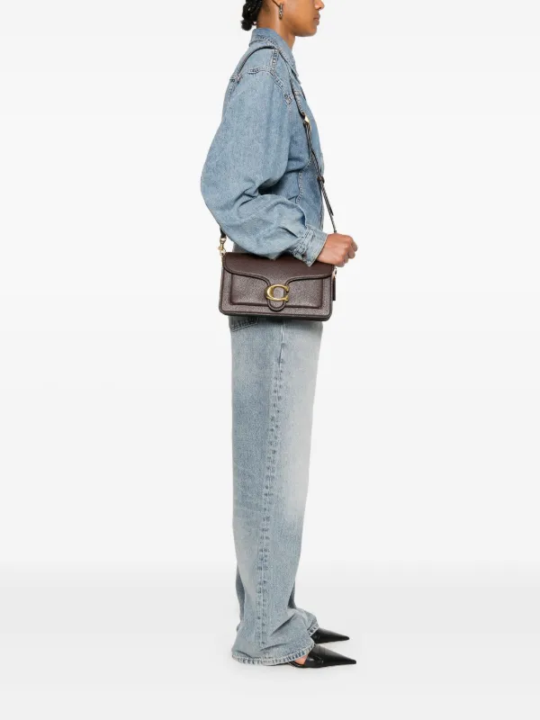 COACH ブラウン レザー バケットショルダーバッグ COACH ブラウンレザーショルダーバッグ