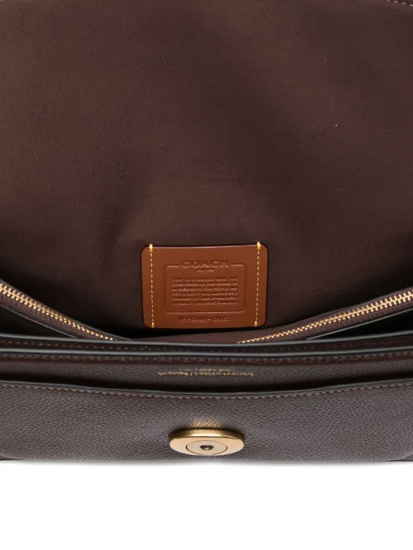 Coach レザーショルダーバッグ ブラウン/ブラック Coach レザーショルダーバッグ | ブラウン | FARFETCH JP