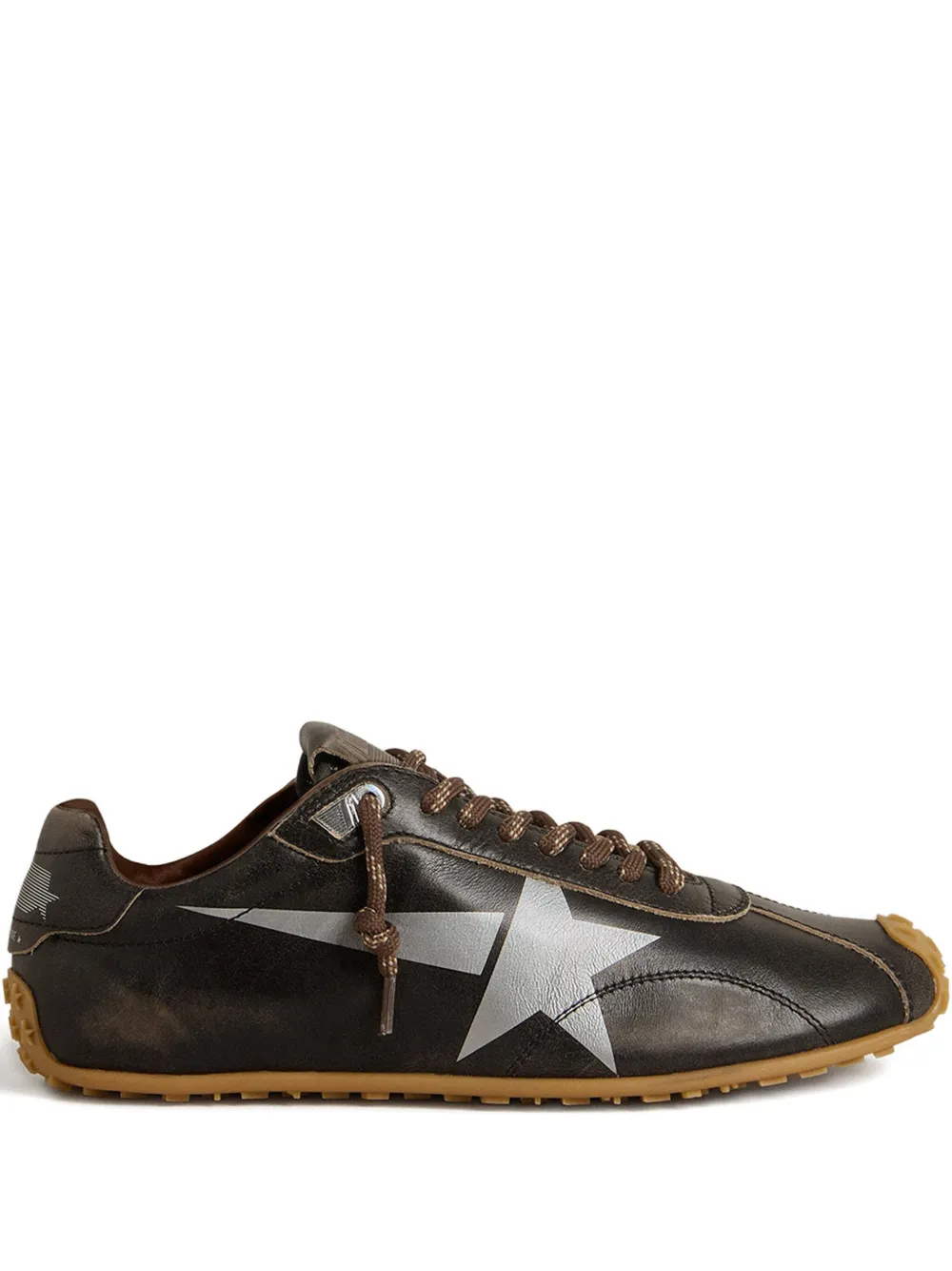 Golden Goose Marathon Speed leren sneakers met logoprint Bruin