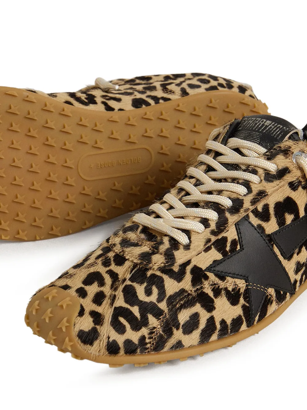 Golden Goose Marathon Speed sneakers met luipaardprint Bruin