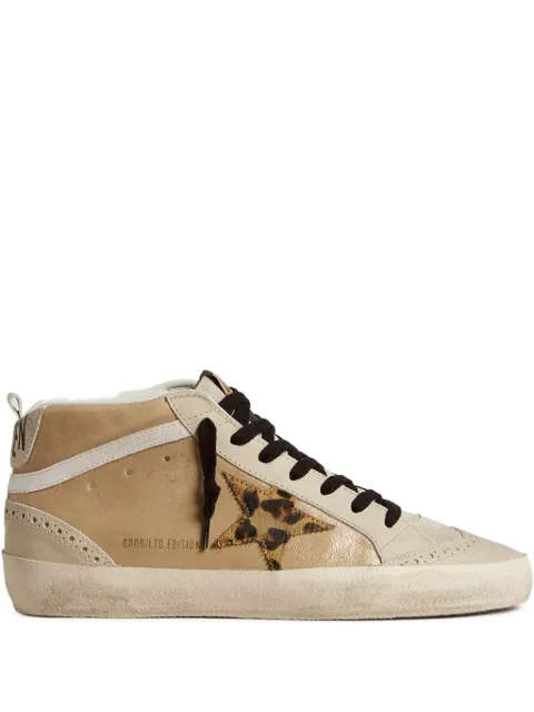 Golden Goose Mid Star leopard-print sneakers