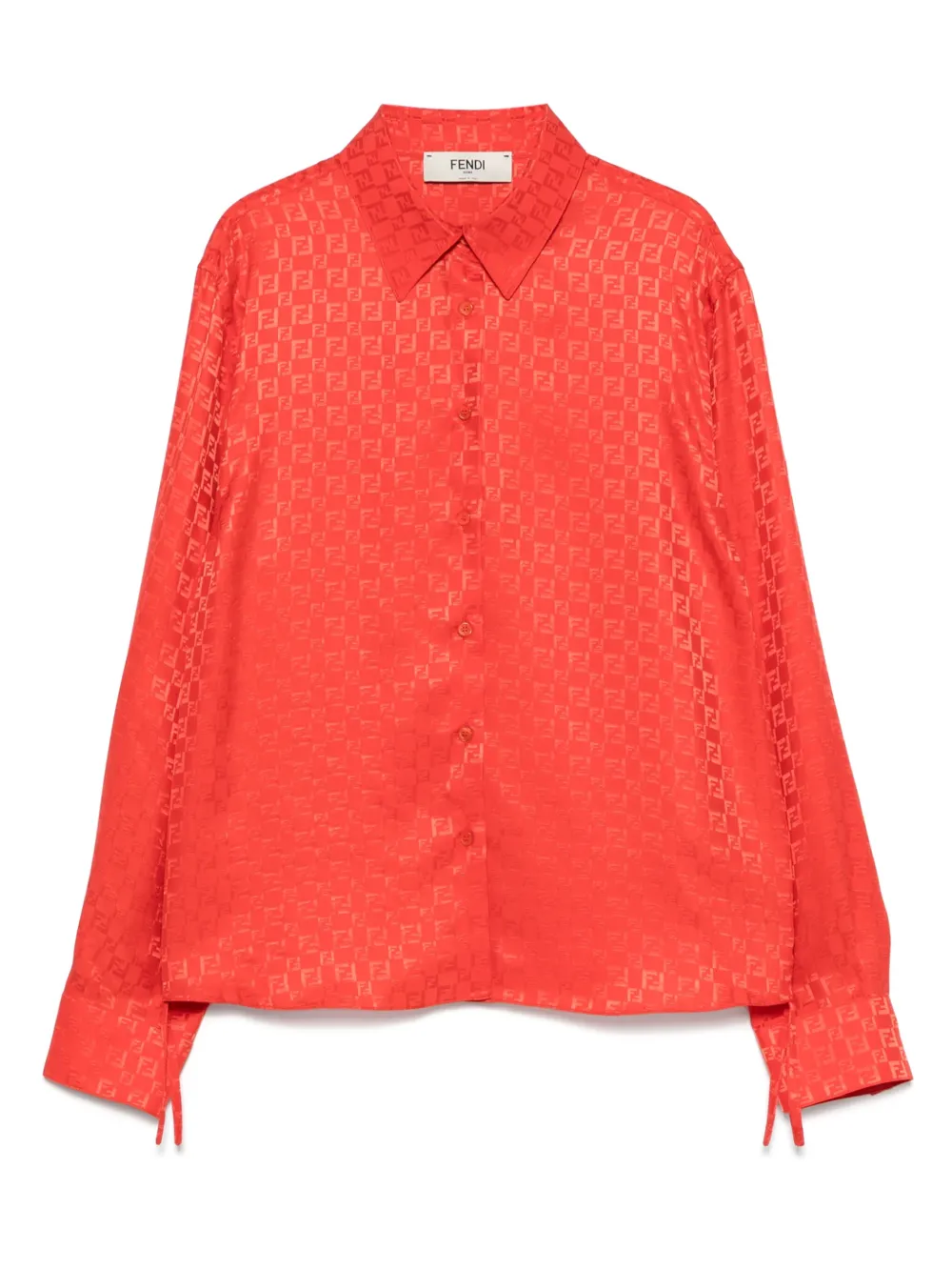 FENDI Blouse met FF-jacquard Rood