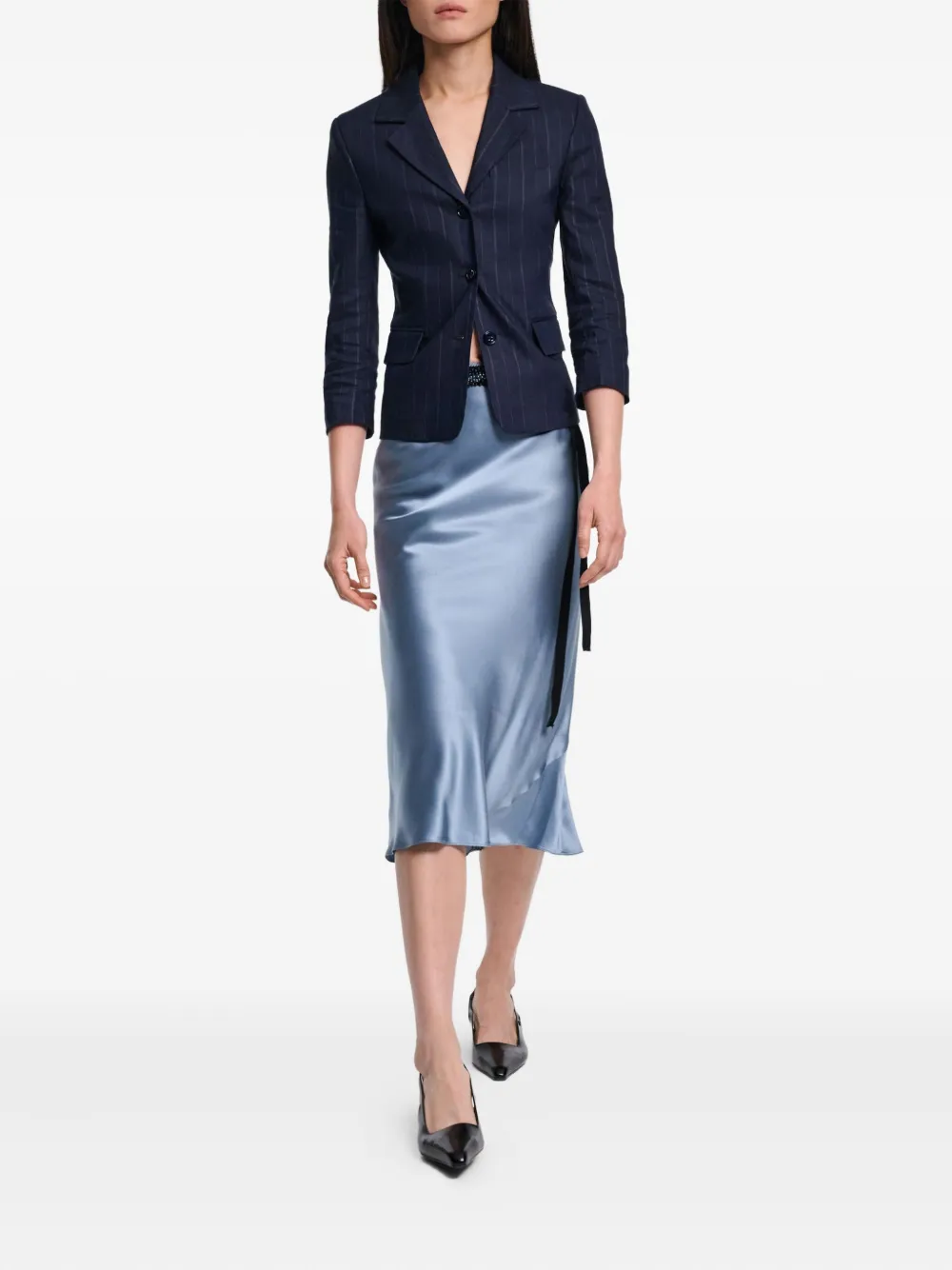 Dorothee Schumacher charmeuse silk slip skirt - Blauw