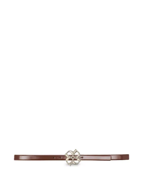 Dorothee Schumacher Subtle Shine rose-buckle leather belt