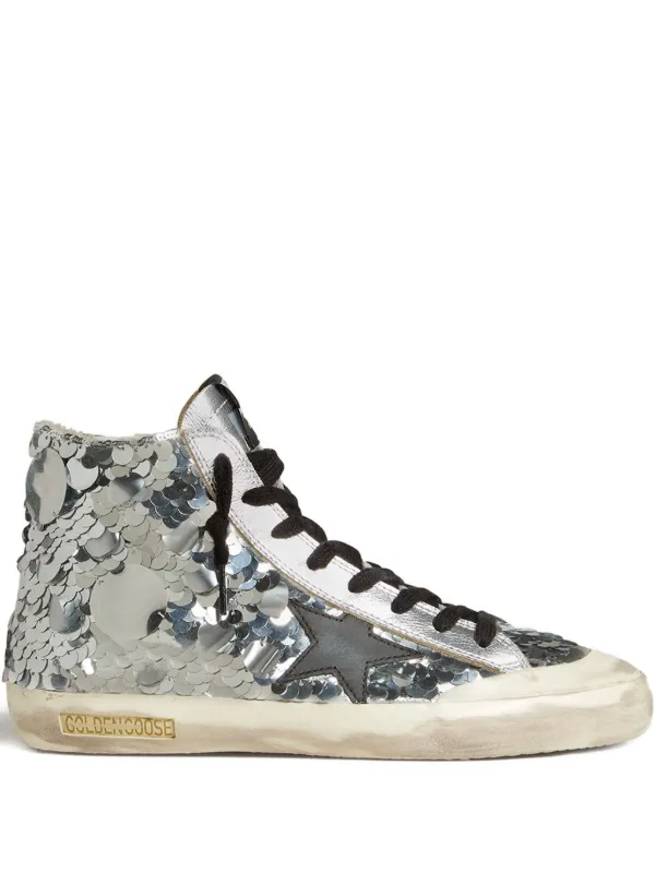 Golden Goose Francy Sneakers Silver FARFETCH AZ