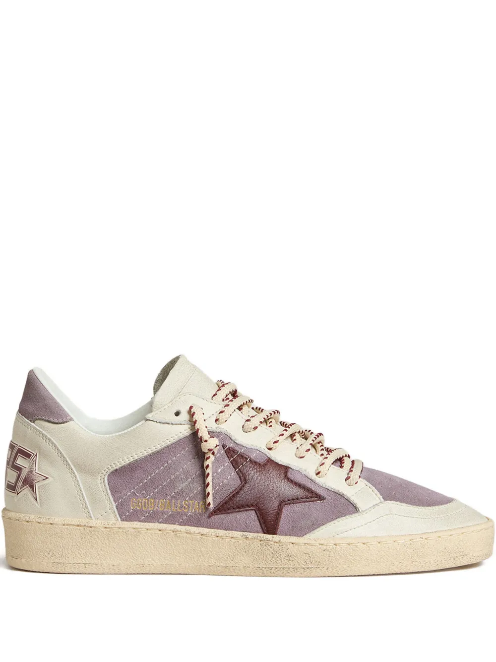 Golden Goose leather-star sneakers | Purple | Image 1