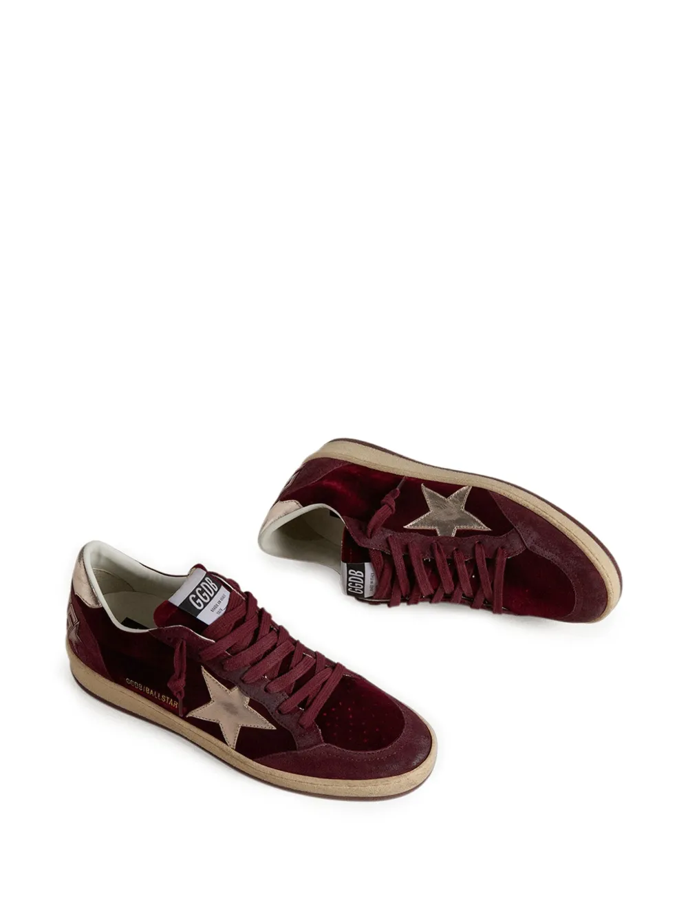 Golden Goose Ballstar suede sneakers Red