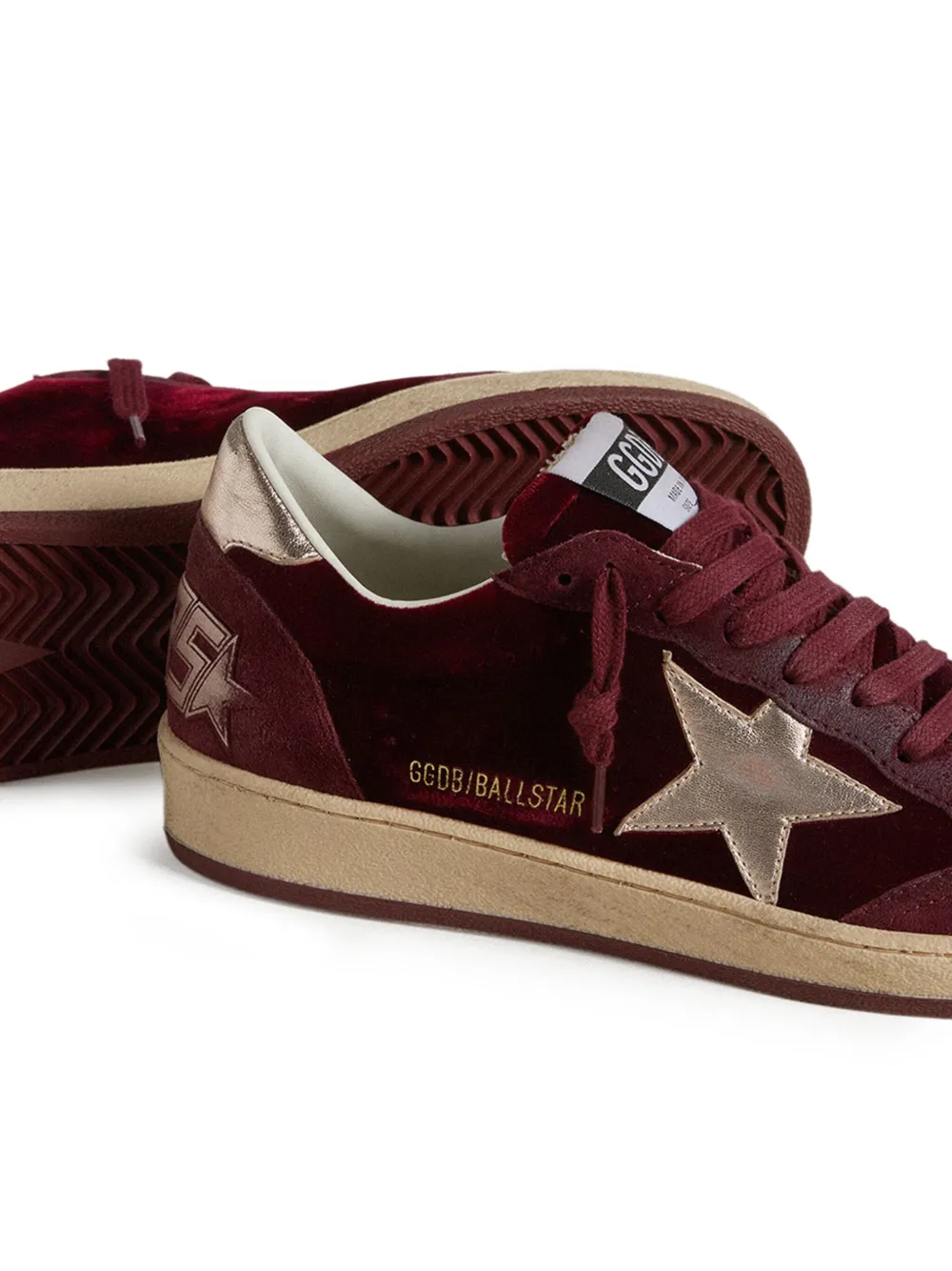 Golden Goose Ballstar suede sneakers Red