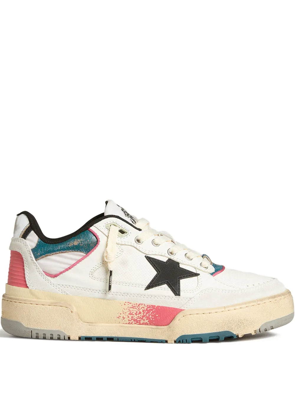 Golden Goose leather lace-up low-top sneakers Neutrals