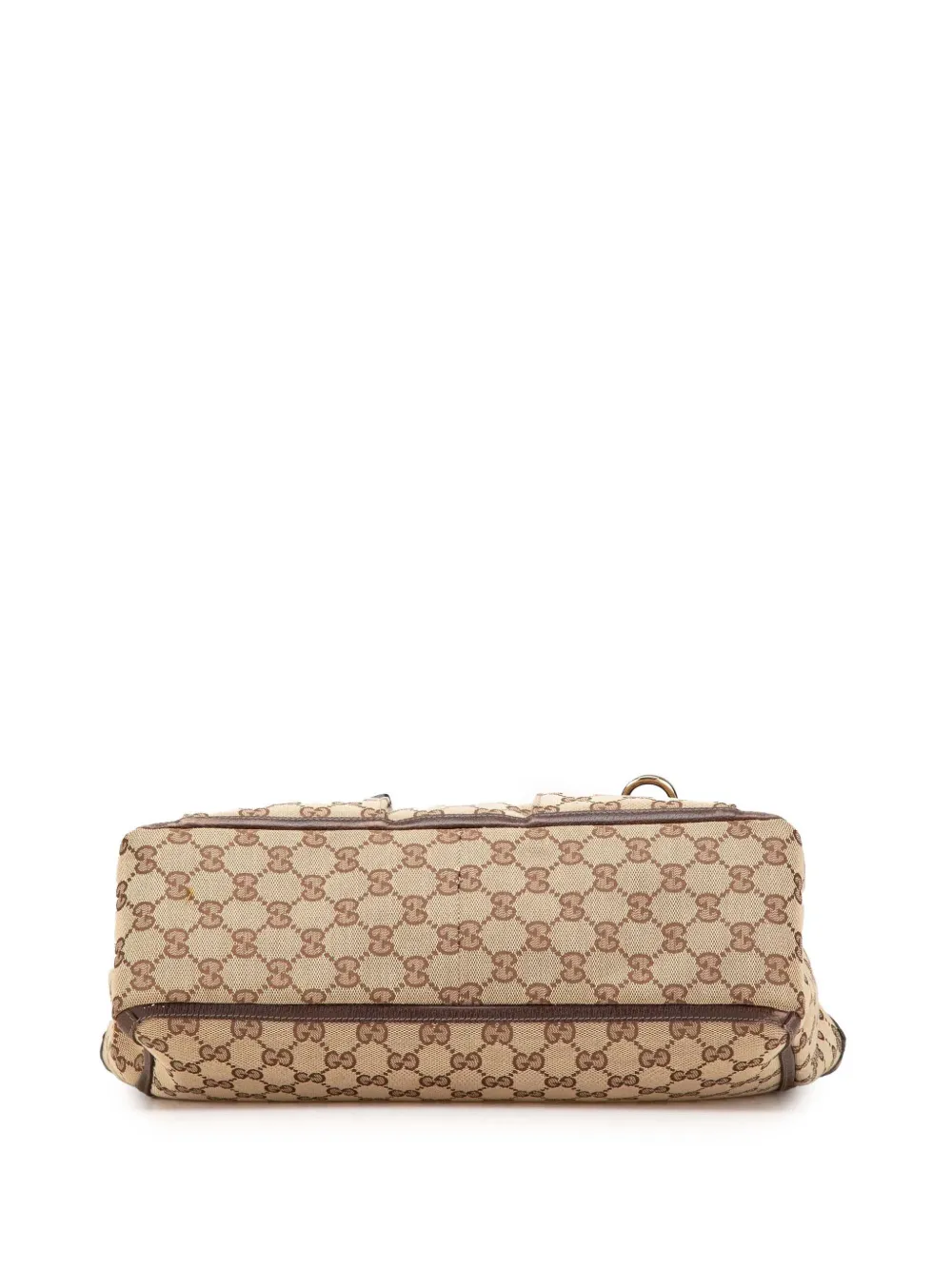 Pre-owned Gucci 2000-2015 Gg Canvas Abbey D Ring Pocket Tote Bag In Brown