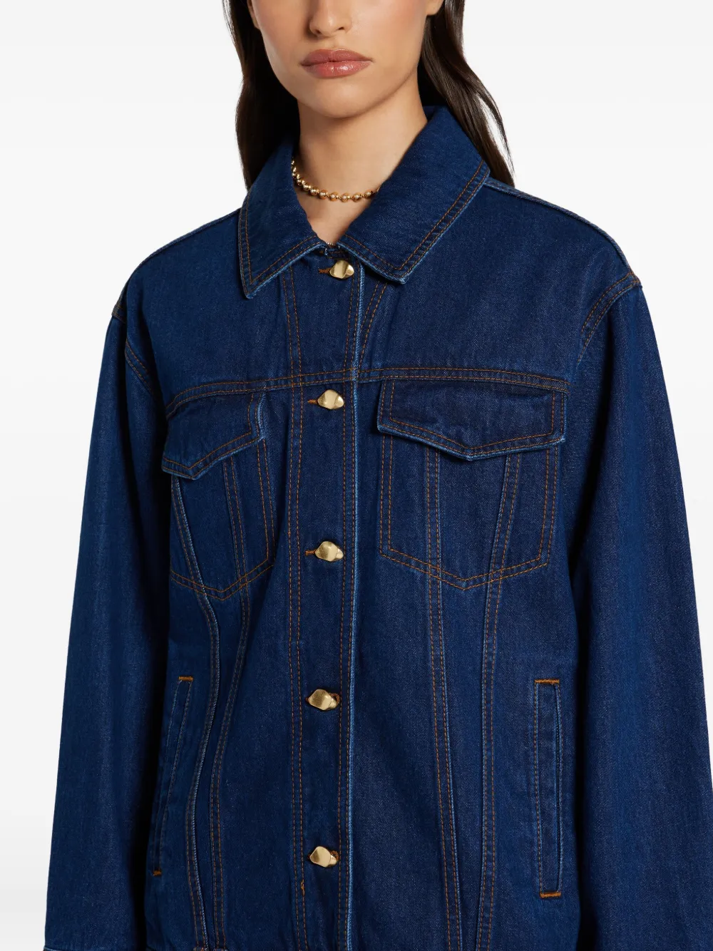 Aje Carmen denim jack Blauw