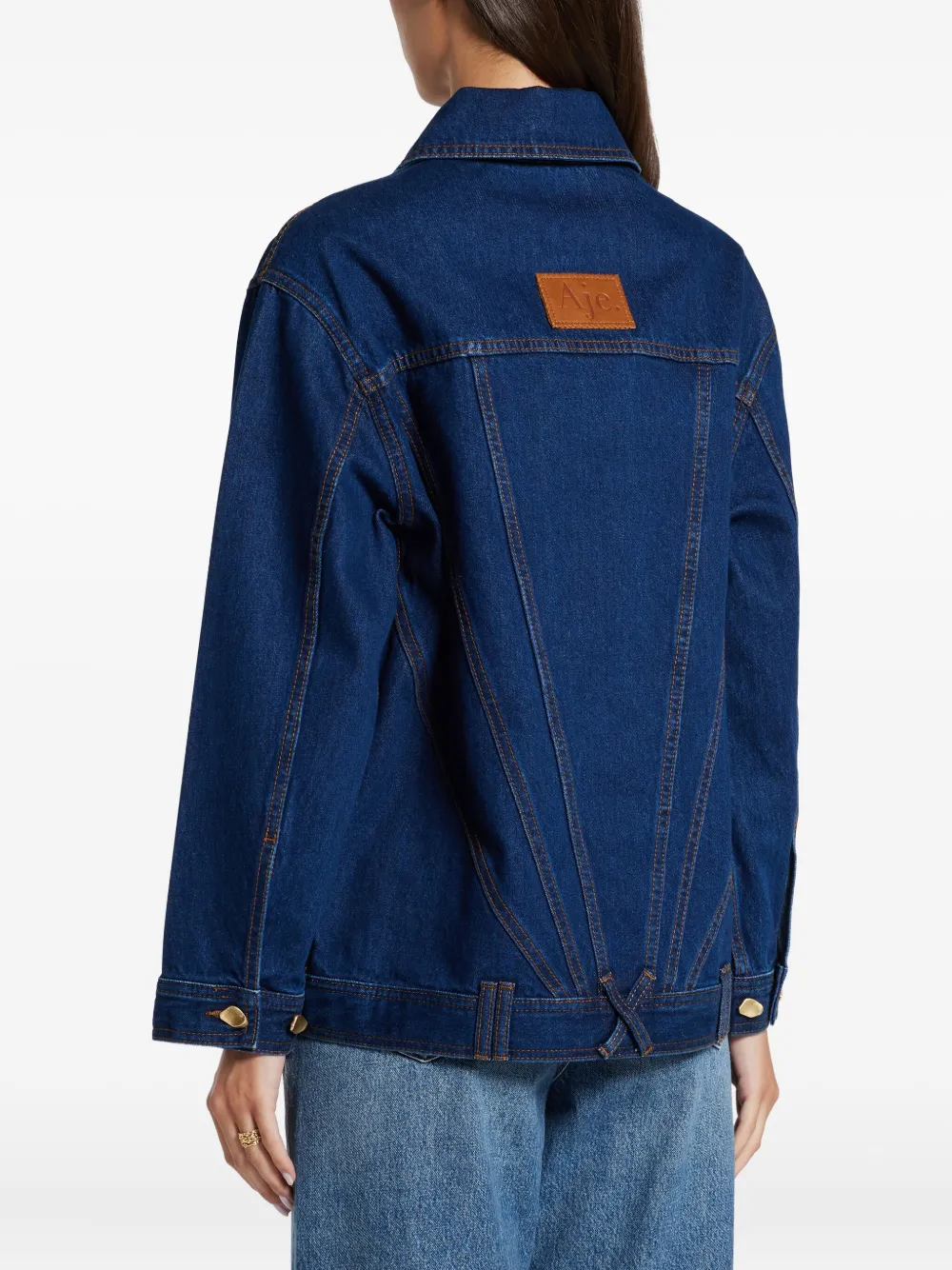 Aje Carmen denim jack Blauw