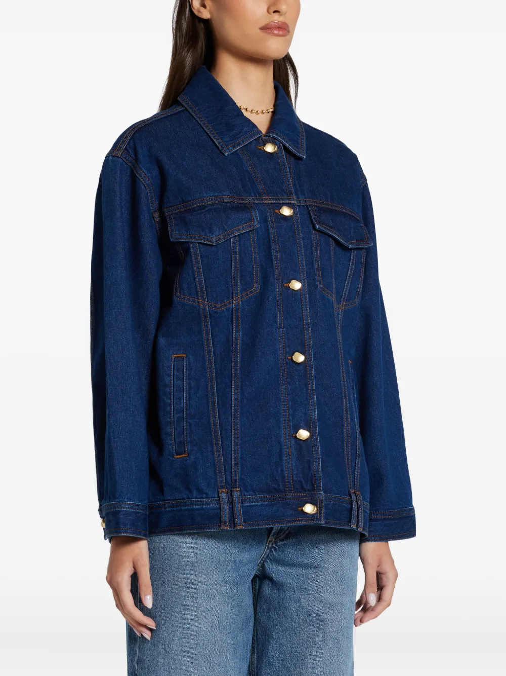 Aje Carmen denim jack Blauw