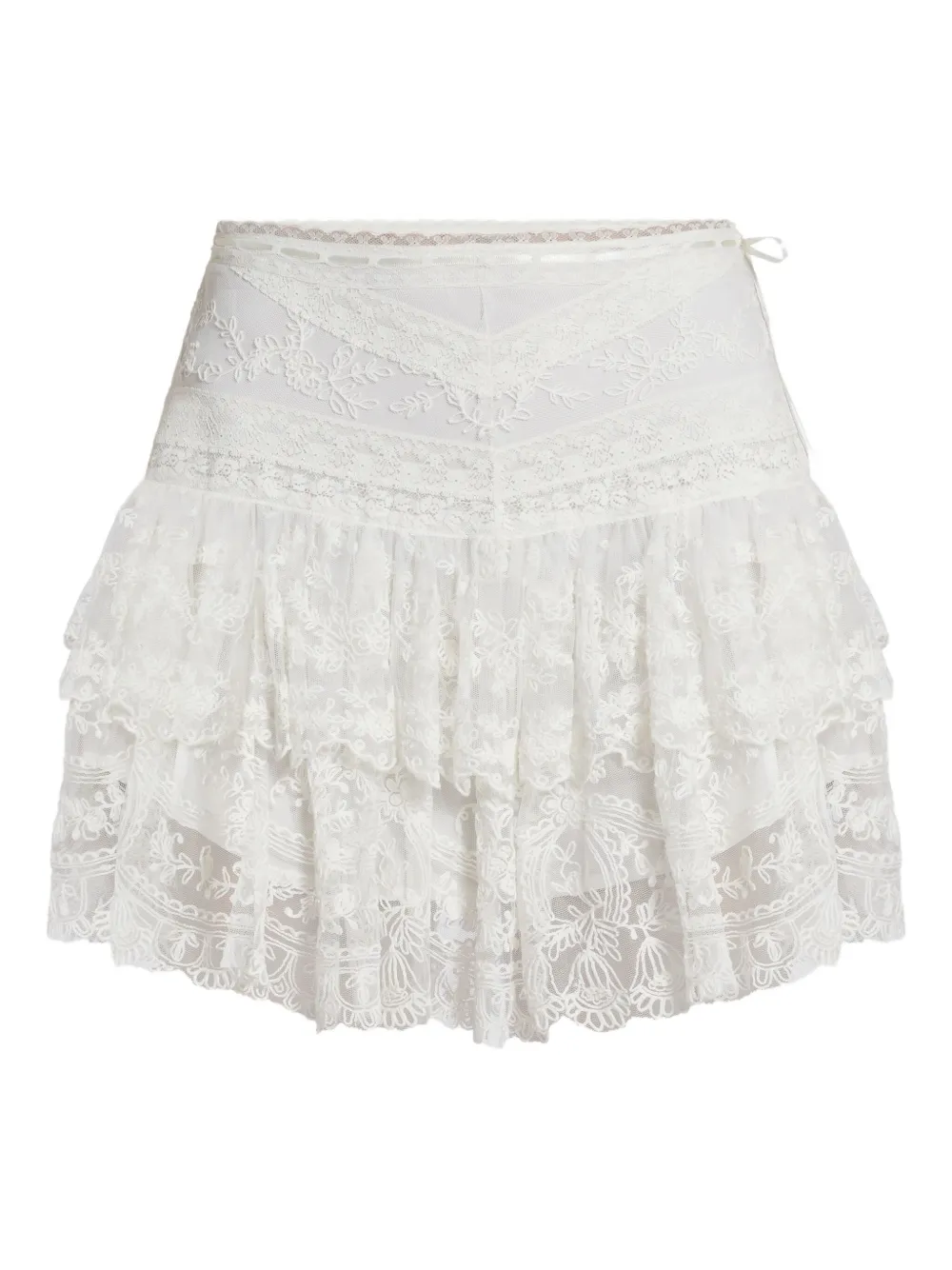 LoveShackFancy lace mini skirt | White | Image 1