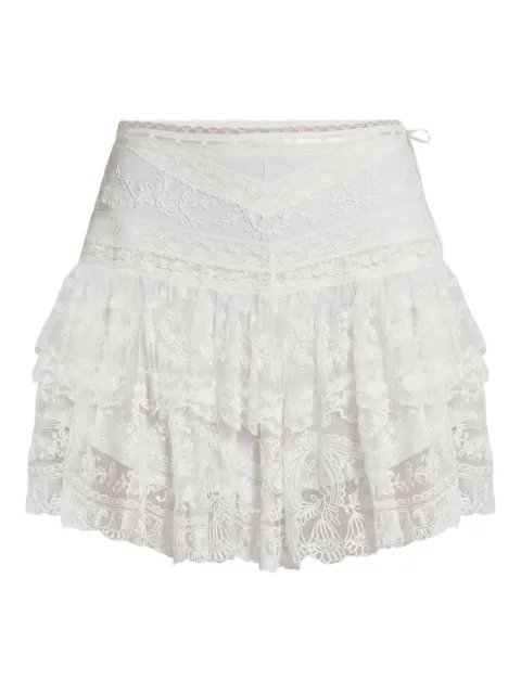 LoveShackFancy lace mini skirt