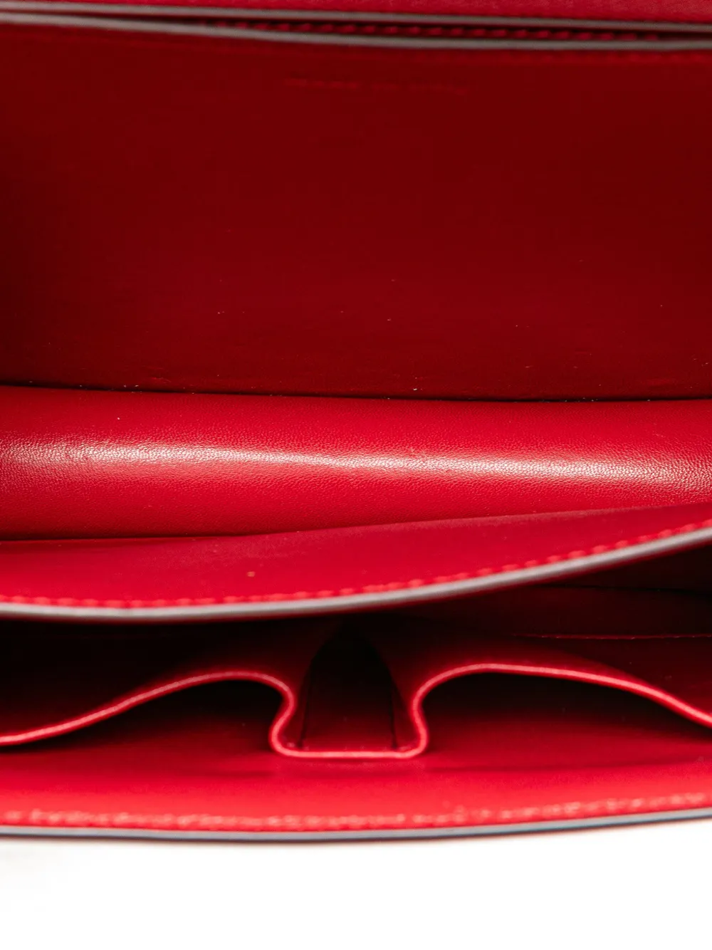 Pre-owned Celine 2012-2024 Medium Calfskin Classic Box Crossbody Bag In Red