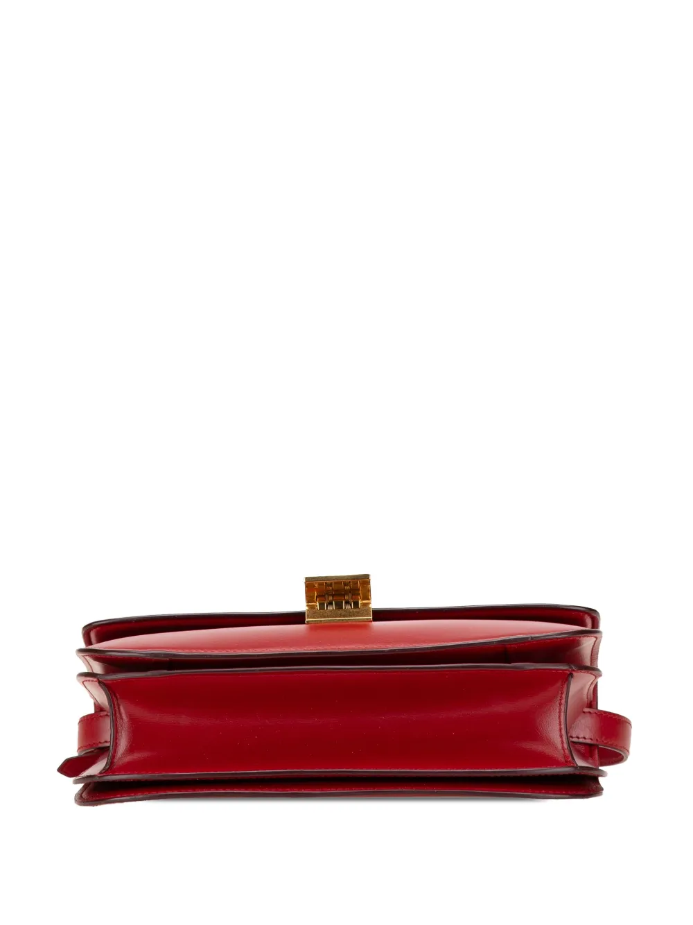 Pre-owned Celine 2012-2024 Medium Calfskin Classic Box Crossbody Bag In Red