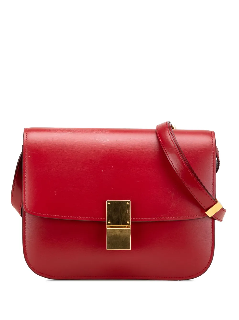 Céline Pre-Owned 2012-2024 ミディアム カーフスキン クラシック ボックス ショルダーバッグ - レッド Céline Pre-Owned 2012-2024 ミディアム カーフスキン クラシック ボックス ショルダーバッグ - レッド