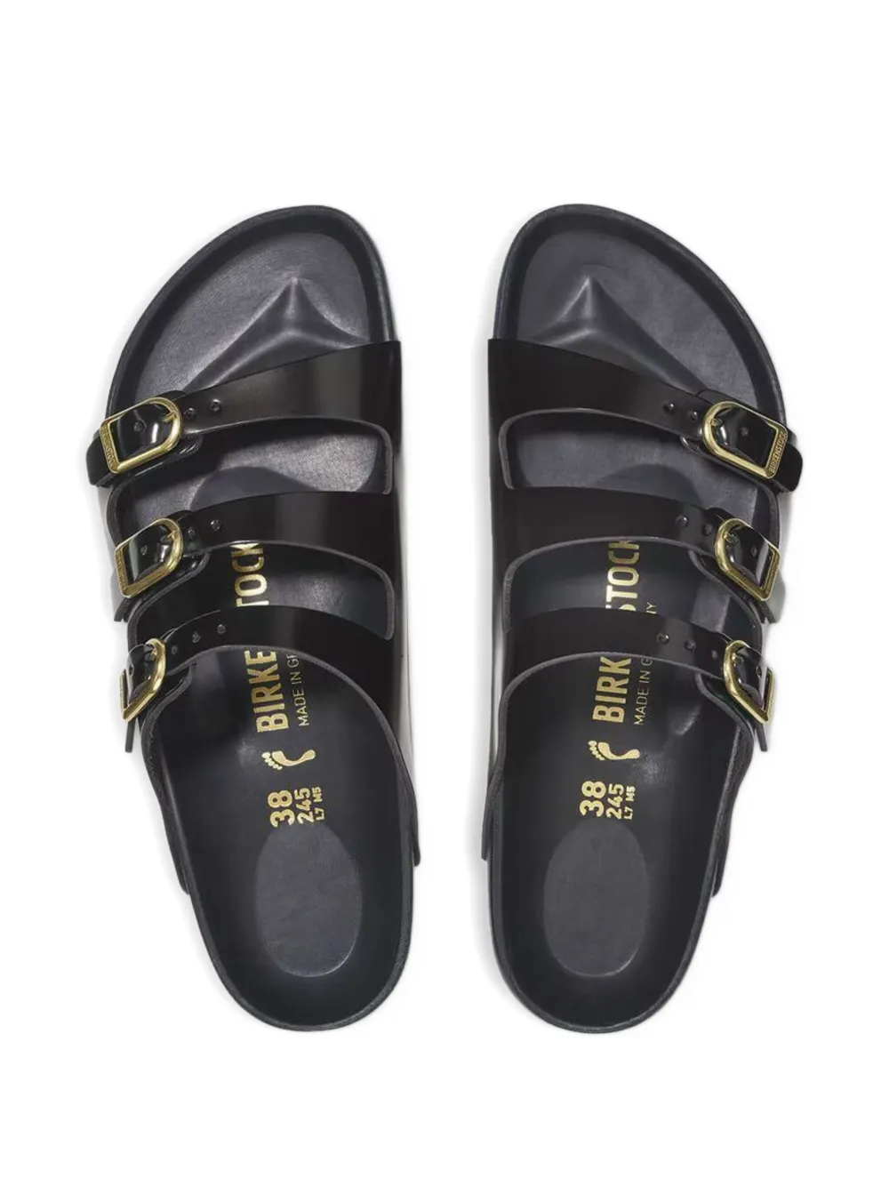 Birkenstock Florida three-buckle slide sandals Black