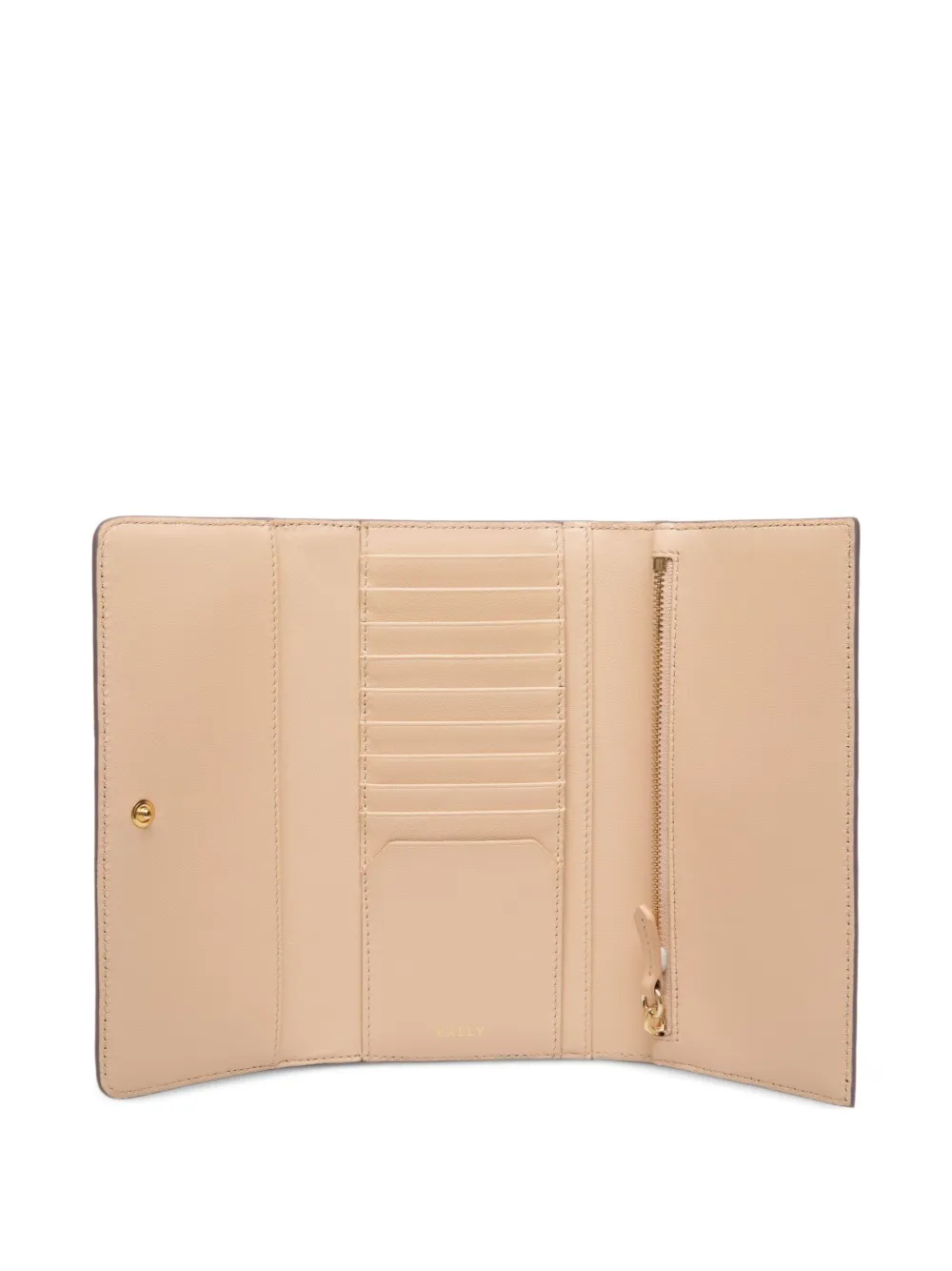 Bally Portemonnee van bewerkt leer met logo Roze