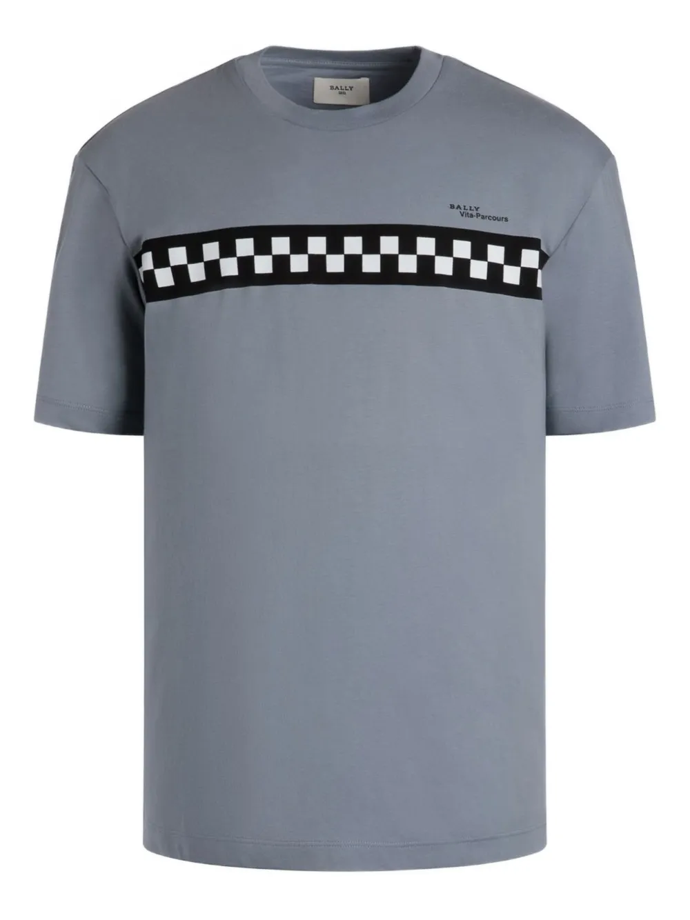 Bally Katoenen T-shirt met geruit vlak Grijs